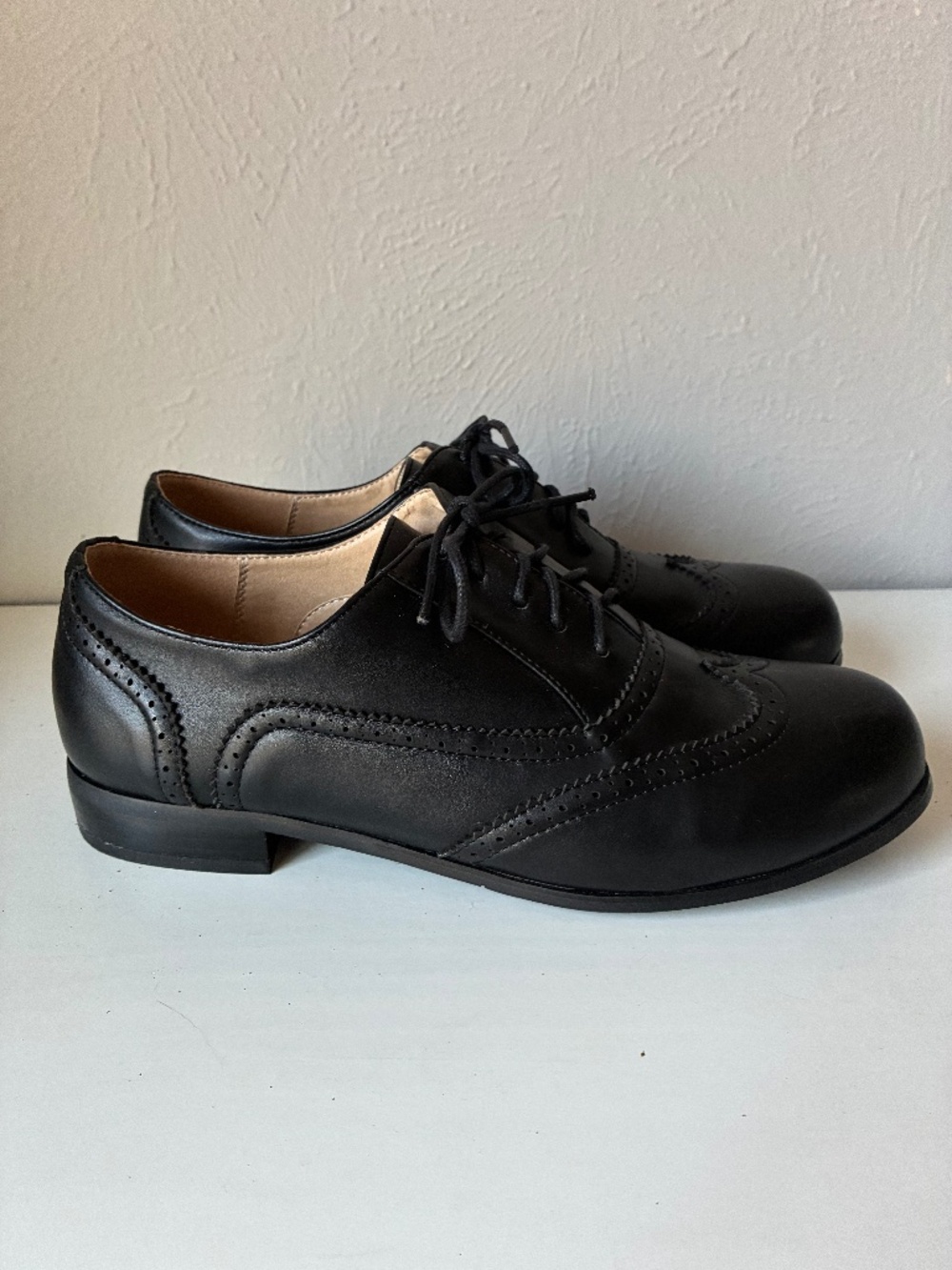 Odena Black Wingtip Oxford Shoes – Size 41